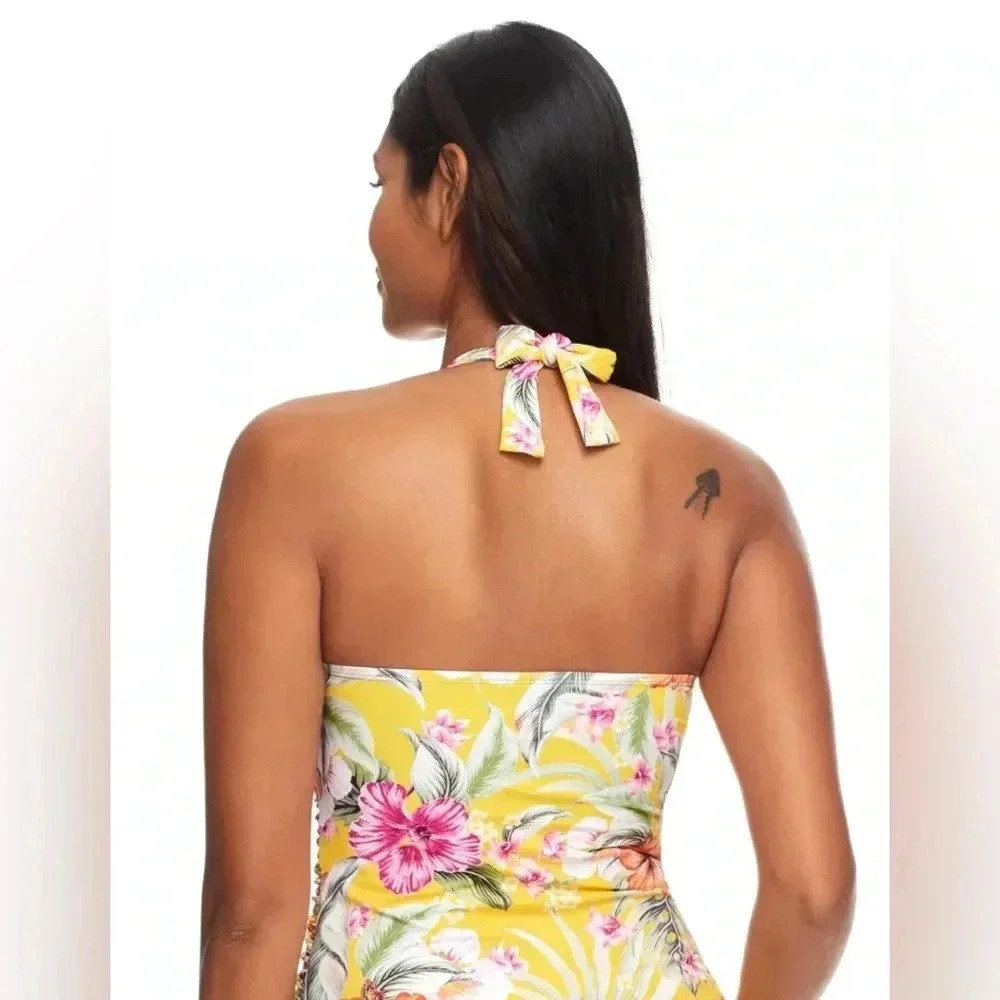 Bleu Rod Beattie Paradiso Halter Wire-Free Tankini Top and Bikini Bottom Size 12 - Picture 4 of 12